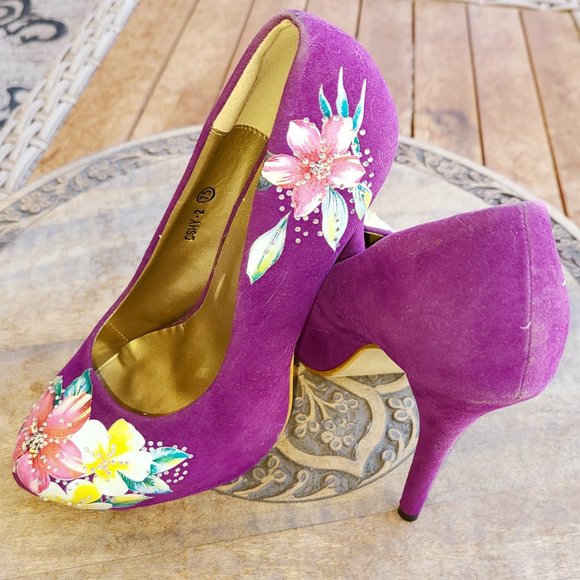 Women's Classy Pumps with Stunning Hidden Platform Heel Sz 7.5 CR Collection - Picture 1 of 12